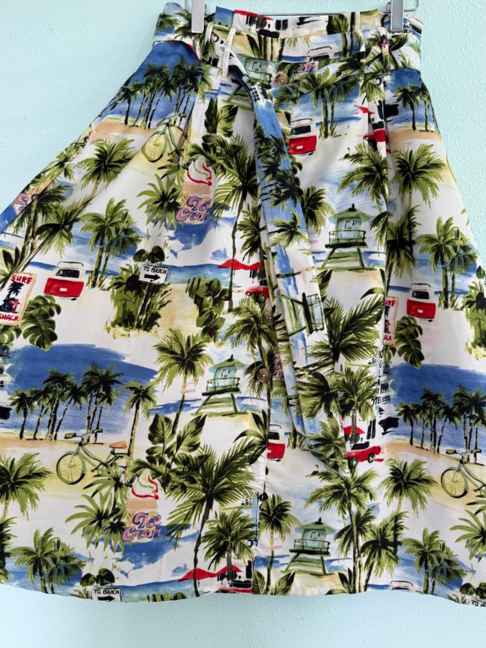 Vintage Her Destiny Tropical Midi Skirt Size Medium - Picture 2 of 12
